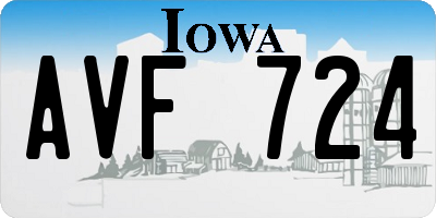 IA license plate AVF724