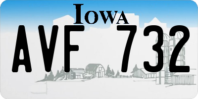 IA license plate AVF732