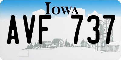 IA license plate AVF737