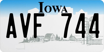 IA license plate AVF744