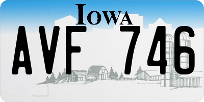 IA license plate AVF746