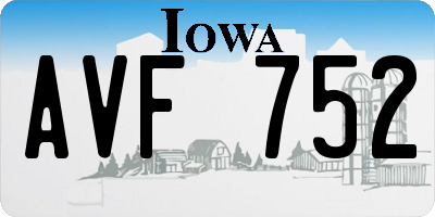 IA license plate AVF752