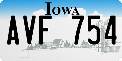 IA license plate AVF754