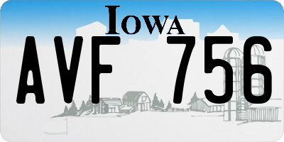 IA license plate AVF756