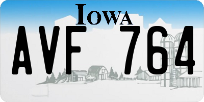 IA license plate AVF764