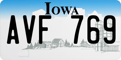 IA license plate AVF769