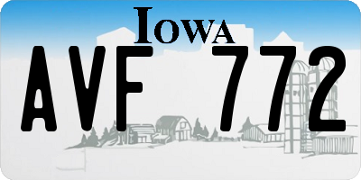 IA license plate AVF772