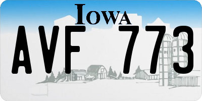 IA license plate AVF773