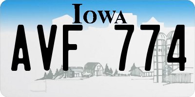 IA license plate AVF774