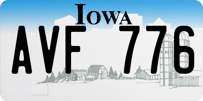 IA license plate AVF776