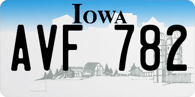 IA license plate AVF782