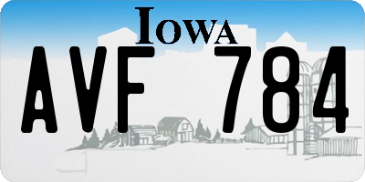 IA license plate AVF784