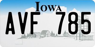 IA license plate AVF785