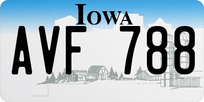 IA license plate AVF788