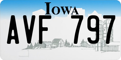 IA license plate AVF797