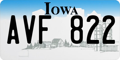 IA license plate AVF822