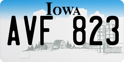 IA license plate AVF823