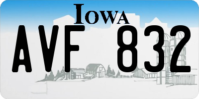 IA license plate AVF832