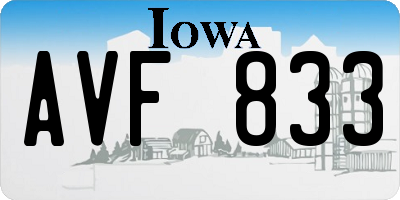 IA license plate AVF833