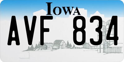 IA license plate AVF834