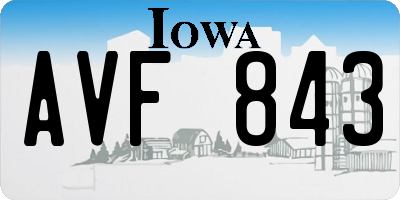 IA license plate AVF843