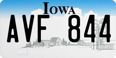 IA license plate AVF844