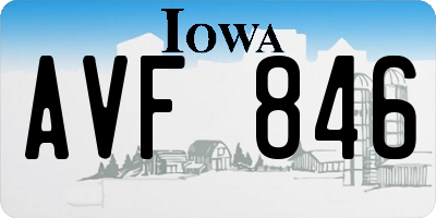 IA license plate AVF846