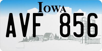 IA license plate AVF856