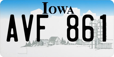 IA license plate AVF861