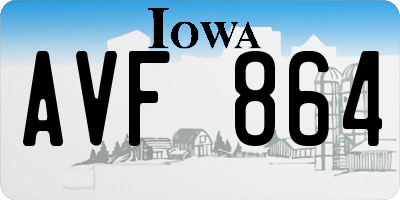 IA license plate AVF864
