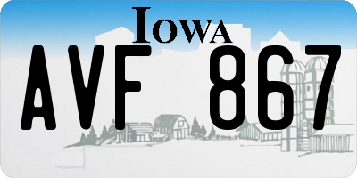 IA license plate AVF867
