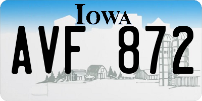 IA license plate AVF872