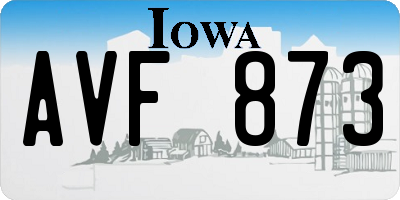 IA license plate AVF873