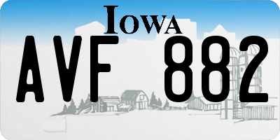 IA license plate AVF882