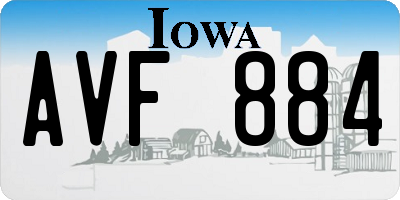 IA license plate AVF884