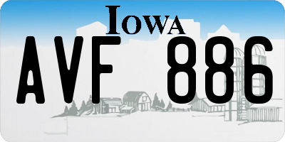 IA license plate AVF886