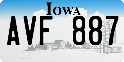 IA license plate AVF887