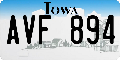 IA license plate AVF894