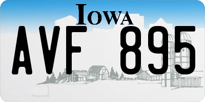 IA license plate AVF895