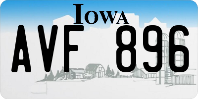 IA license plate AVF896