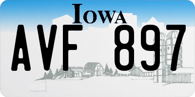 IA license plate AVF897