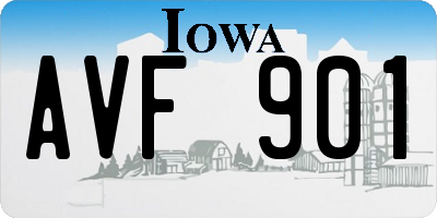 IA license plate AVF901