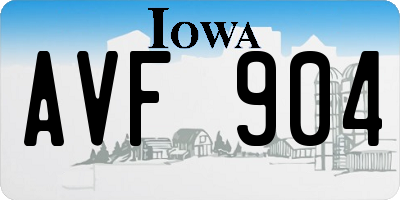 IA license plate AVF904