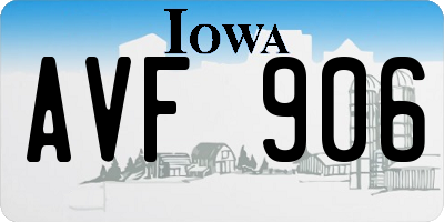 IA license plate AVF906