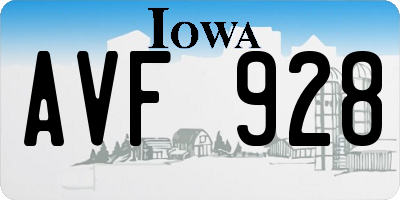 IA license plate AVF928