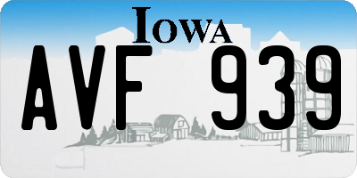 IA license plate AVF939