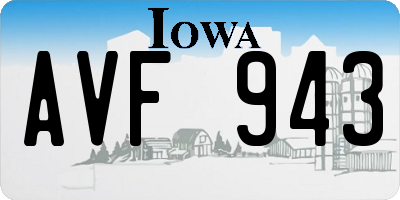 IA license plate AVF943