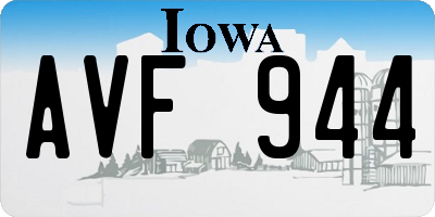 IA license plate AVF944