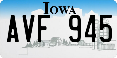 IA license plate AVF945