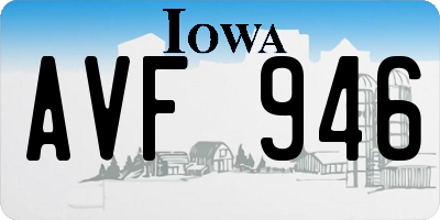 IA license plate AVF946